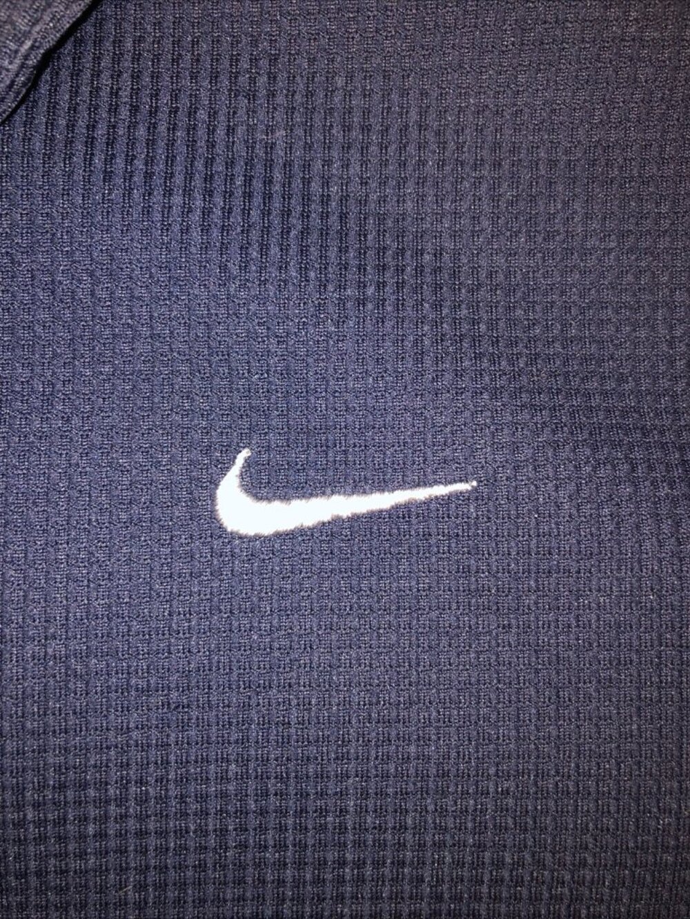 Nike Polo Shirt Adult Medium Blue Gray Swoosh Golfer Golf Fitdry Men’s Golfing - Picture 3 of 8